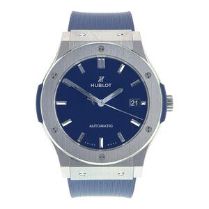 Hublot Classic Fusion Titanium Blue Dial 45mm Automatic Mens 511.NX.7170.RX